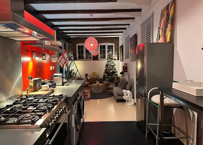 Beautiful Loft Space In Historic Сasa de vacaciones Schiedam